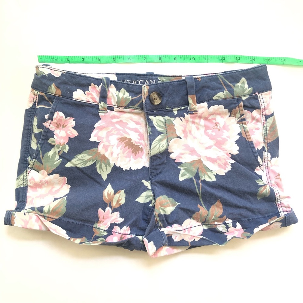 AEO X TWILL midi floral shorts